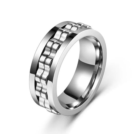 Men Titanium Spinner Fidget Ring