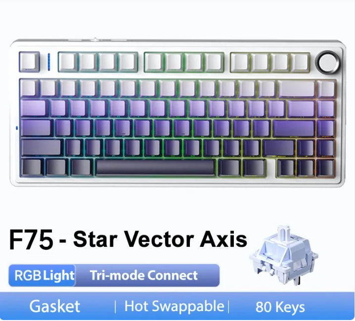 Triple-Link Wireless Mechanical Keyboard